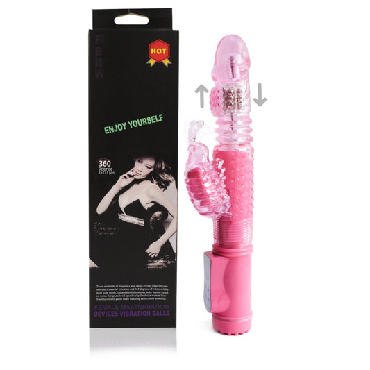 Vibrador Doble con Movimiento Recargable