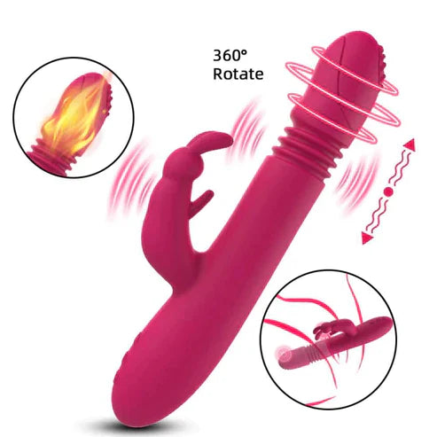 Vibrador Doble Estimulacion Movimiento y Termino